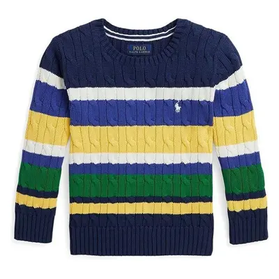 Dětský bavlněný svetr Polo Ralph Lauren zelená barva, lehký, 94305969