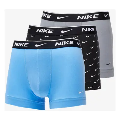 Boxerky Nike Dri-FIT Trunk 3-Pack Swoosh Print/ Grey/ University Blue 55150230