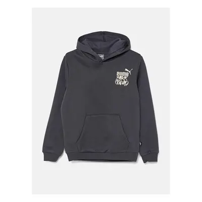 Dětská mikina Puma ESS+ MID 90s Hoodie šedá barva, s kapucí, s 95881604