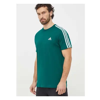 Bavlněné tričko adidas zelená barva, s aplikací, IS1333 91793374