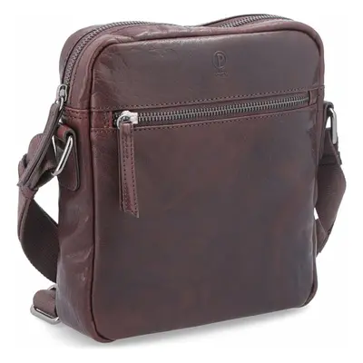 Kožená taška crossbody Poyem hnědá 2206 Poyem H 37468034