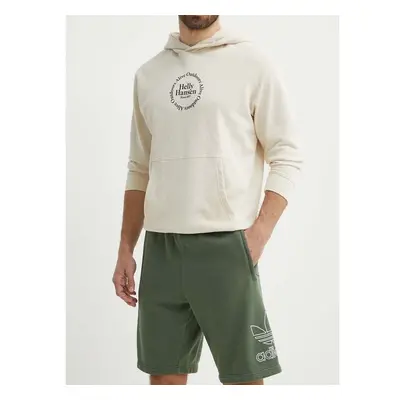 Bavlněné šortky adidas Originals zelená barva, IR8004 91408252