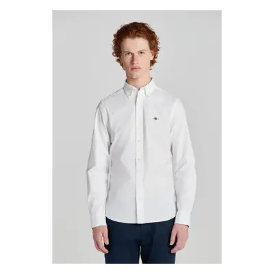 KOŠILE GANT SLIM OXFORD STRETCH SHIRT WHITE 91537685