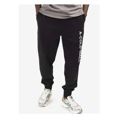 Bavlněné tepláky A-COLD-WALL* Essential Logo Sweatpants černá barva, s 89697817