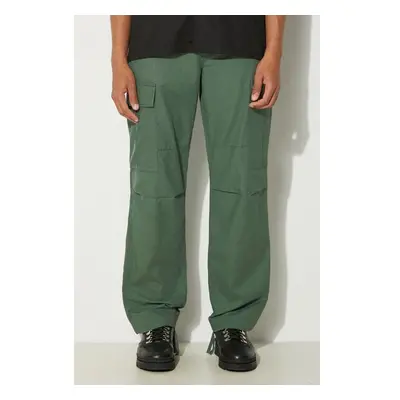 Bavlněné kalhoty Carhartt WIP Regular Cargo Pant zelená barva, 95192908