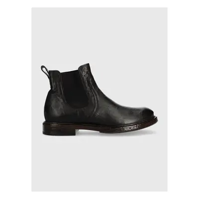 Kožené kotníkové boty Charles Footwear James pánské, černá barva, 87925700