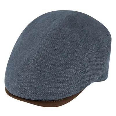 Retro bekovka driver cap od Fiebig - modrý kanvas a kůže 82923617