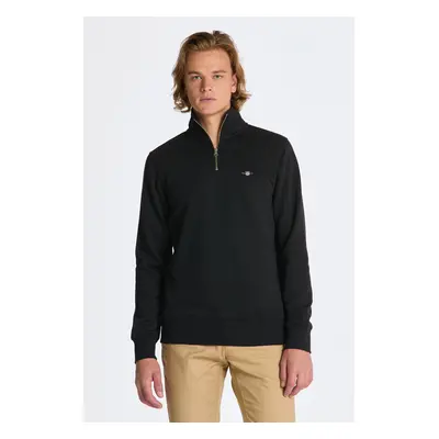 MIKINA GANT REG SHIELD HALF ZIP SWEAT BLACK 84605898