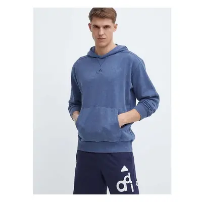 Bavlněná mikina adidas pánská, s kapucí, hladká 91487370