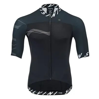 Pánský cyklo dres Silvini Stelvio černá/bílá 82296300