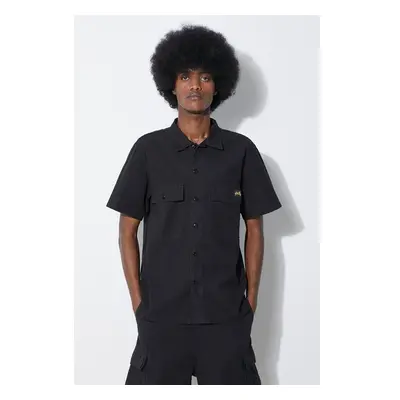 Bavlněná košile Stan Ray Cpo Short Sleeve černá barva, slim, s 92784920