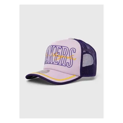 Kšiltovka Mitchell&Ness Los Angeles Lakers fialová barva, vzorovaná, 95060430