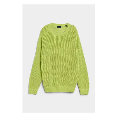 SVETR GANT OPEN TEXTURE C-NECK ACID GREEN 76936501