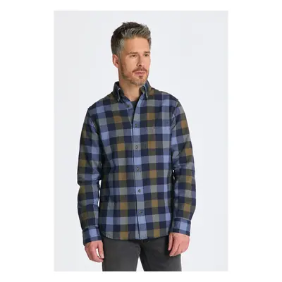 KOŠILE GANT REG HERRINGBONE FLANNEL CHK SHIRT MARINE 84735211