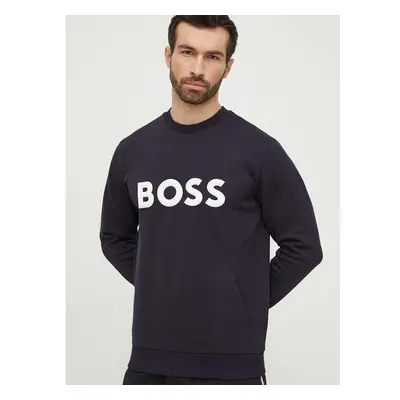 Mikina Boss Green pánská, tmavomodrá barva, s aplikací, 50510350 89706534