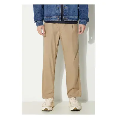 Bavlněné kalhoty Carhartt WIP Abbott Pant béžová barva, jednoduché, 91607155