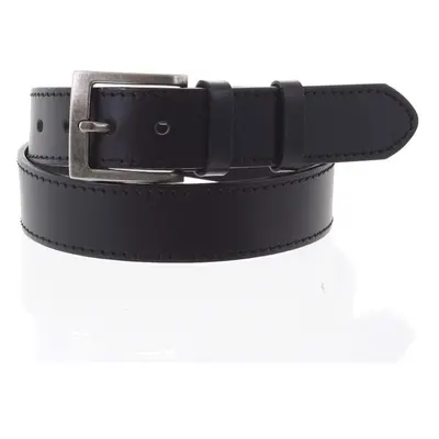 Černý kožený opasek Penny Belts OLIVIER