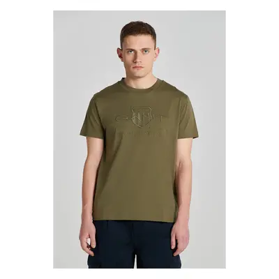 TRIČKO GANT REG TONAL SHIELD SS T-SHIRT JUNIPER GREEN 84605514