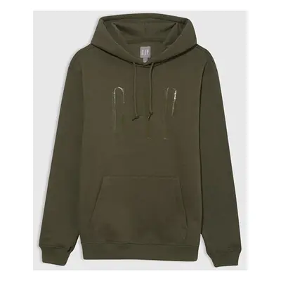 Mikina GAP Shine Logo Hoodie Army Jacket Green S 91671700