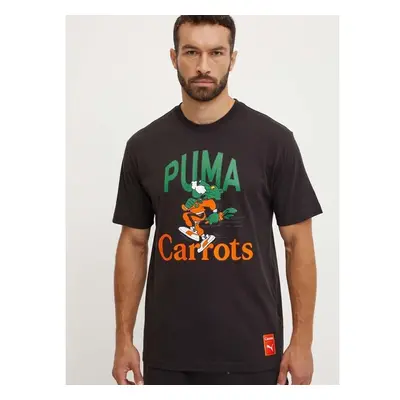 Bavlněné tričko Puma PUMA X CARROTS Graphic Tee černá barva, s 96044900