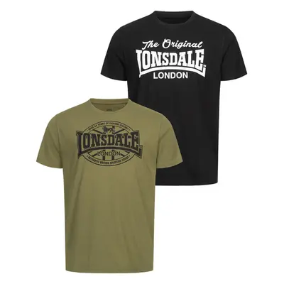 Lonsdale Mens t-shirt regular fit double pack 74572223