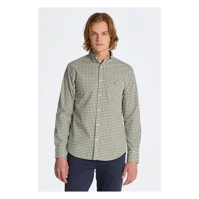 KOŠILE GANT REG POPLIN GINGHAM SHIRT JUNIPER GREEN 84606025