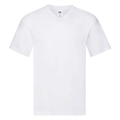 White T-shirt Original V-neck Fruit of the Loom 86042281