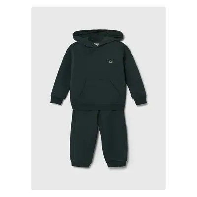 Dětská tepláková souprava adidas Originals HOODIE SET zelená barva, 93788308