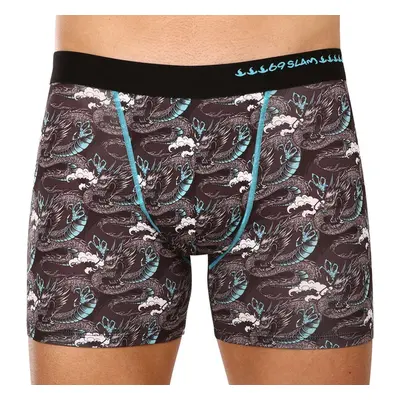 Pánské boxerky 69SLAM fit moon dragon blue (MBYMNB-PO) 76579482