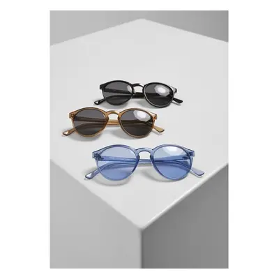 URBAN CLASSICS Sunglasses Cypress 3-Pack - black+brown+blue 60178867