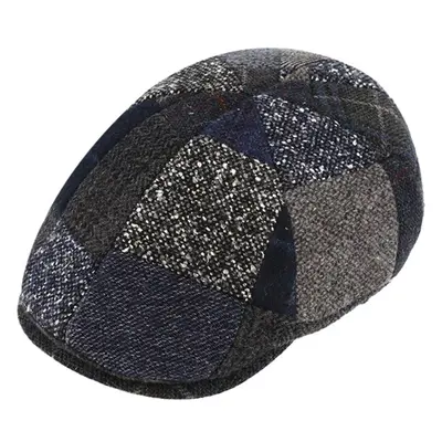 Gatsby modrá bekovka od Fiebig - Vlna / 6-Panel Cap Gatsby Patchwork 86371248