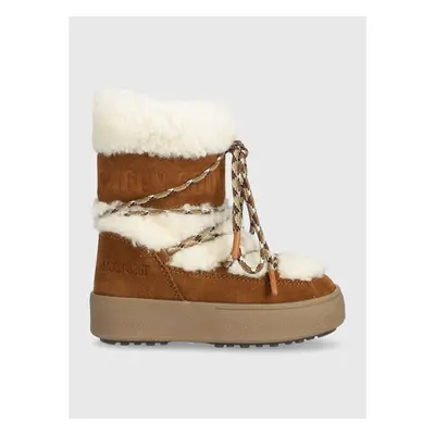 Dětské sněhule Moon Boot 34300800 MB JTRACK SHEARLING béžová barva 86889557