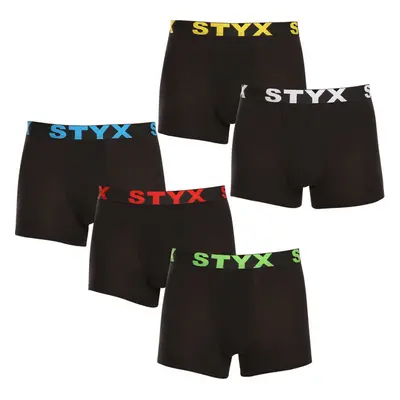 5PACK pánské boxerky Styx sportovní guma černé (5G9601) 88665699