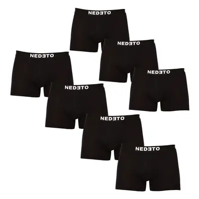 7PACK pánské boxerky Nedeto černé (7NB001b) 89562072