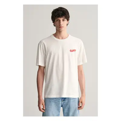 TRIČKO GANT WASHED GRAPHIC SS T-SHIRT EGGSHELL 90826156