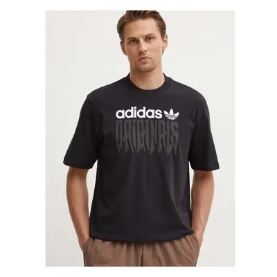 Bavlněné tričko adidas Originals černá barva, s potiskem, IZ4831 94485970