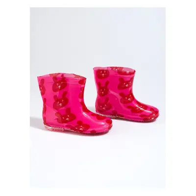 Girly pink wellies in Shelvt bunnies 91294380