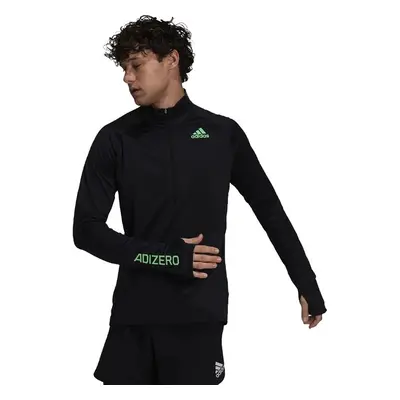 Pánské tričko adidas Adizero Warm 1/2 Zip LS Black 92090211