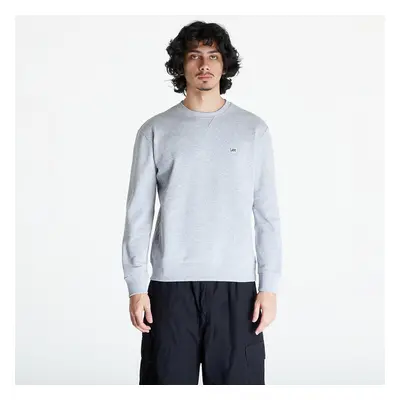 Mikina Lee Plain Crew Sweatshirt Grey Mele S 89561642