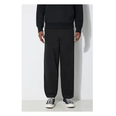 Bavlněné kalhoty Fred Perry Straight Leg Twill černá barva, ve střihu 92988494