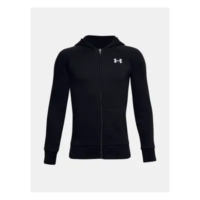 Under Armour Mikina UA RIVAL COTTON FZ HOODIE-BLK - Kluci 91327790