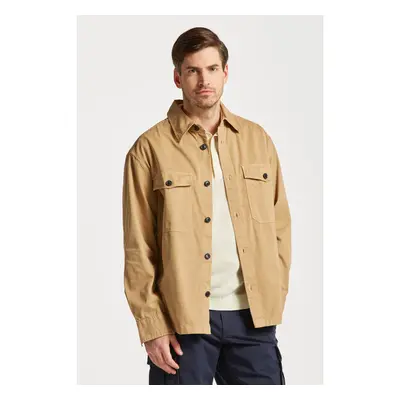 KOŠILE GANT LIGHT TWILL OVERSHIRT DARK KHAKI 76936486