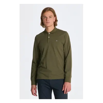 POLOKOŠILE GANT REG SHIELD LS PIQUE RUGGER JUNIPER GREEN 84605955