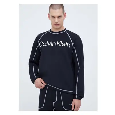 Tréninková mikina Calvin Klein Performance černá barva, s potiskem 84917589