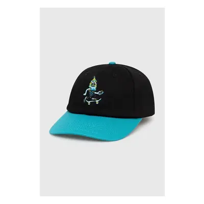 Bavlněná baseballová čepice ICECREAM Team EU Skate Cone Dad Cap černá 90915179