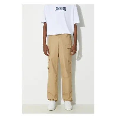 Bavlněné kalhoty AMBUSH Slim Cargo Pants Tree hnědá barva, jednoduché, 91586213