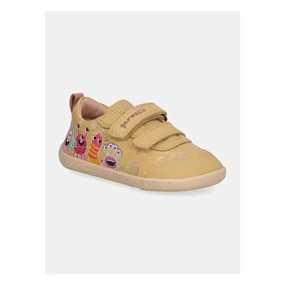 Dětské kožené sneakers boty Garvalin béžová barva, 241307 96044991