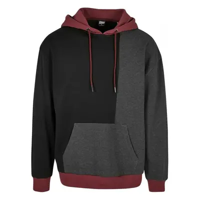 URBAN CLASSICS Oversized Color Block Hoody - black/charcoal 72168329