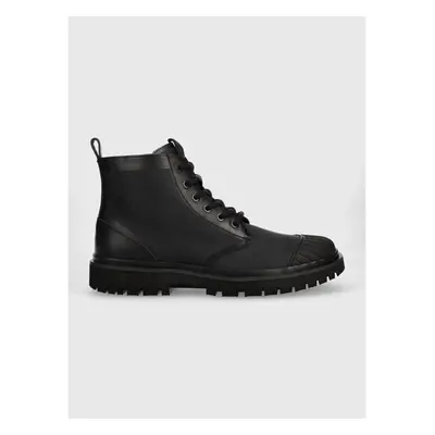 Farmářky Calvin Klein Jeans EVA LACEUP BOOT MID pánské, černá barva, 83768212