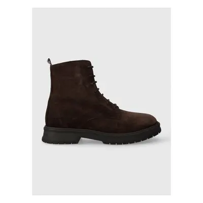 Semišové boty Tommy Hilfiger CORE SUEDE BOOT pánské, hnědá barva, 84918015